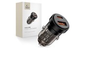 Telefon - Adapter i Ladowarka - Tech-Protect CC03 45W Car Charger 2-Ports USB-A / USB-C - Black - 5906302361656