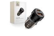 Telefon - Adapter i Ladowarka - Tech-Protect CC03 2-port PD75W car charger - black - 5906302361663