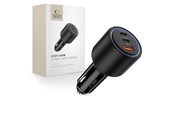 Telefon - Adapter i Ladowarka - Tech-Protect CC04 3-port PD130W car charger - black - 5906302361694