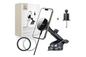 Telefon - Adapter i Ładowarka - Tech-Protect mm15W-V10 Magnetic MagSafe Car Mount for Cockpit / Windshield / Air Vent - Black - 5906302362417