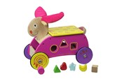 Zabawki drewniane - Primi Passi - Wooden Shape and Walker Rabbit Pink - PP1061