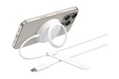 Telefon - Adapter i Ladowarka - Belkin UltraCharge 25w Qi2 Pad with kickstand - White - WIA014KQWH