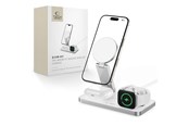 Telefon - Adapter i Ladowarka - Tech-Protect QI15W-A47 MagSafe 3in1 Inductive Charger + USB-C Cable - White - 5906302362530