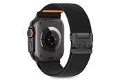 Smartwatch - akcesoria - Tech-Protect Nylon Clasp Strap for Apple Watch 44 / 45 / 46 / 49 mm - Black - 5906302363018
