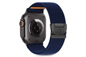 Smartwatch - akcesoria - Tech-Protect Nylon Clasp Strap for Apple Watch 44 / 45 / 46 / 49 mm - Navy Blue - 5906302363032