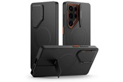 Telefon - Pokrowiec i etui - Tech-Protect Kevlar Aura MagSafe Case for Samsung Galaxy S25 Ultra - Black and Orange - 5906302363261