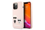 Telefon - Pokrowiec i etui - Karl Lagerfeld Silicone Karl&Choupette Case for iPhone 13 Pro / iPhone 13 - Light Pink - 3666339027193