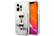 Telefon - Pokrowiec i etui - Karl Lagerfeld Liquid Glitter Karl&Choupette Head case for iPhone 13 Pro Max - silver - 3666339028923