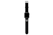 Smartwatch - akcesoria - Karl Lagerfeld KLAWLSLCK Apple Watch Strap 42/44 / 45mm black / black strap Silicone Choupette Heads - 3666339031671