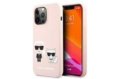 Telefon - Pokrowiec i etui - Karl Lagerfeld Silicone Ikonik Karl&Choupette MagSafe Case for iPhone 13 Pro / iPhone 13 - Light Pink - 3666339035143