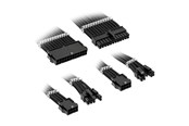 Kabel zasilajacy (wewnetrzny) - Kolink Core Standard Braided Cable Extension Kit - Jet Black - 2x 6+2pin 1x 4+4pin 1x 20-4pin - CORESTANDARD-EK-BLK