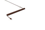 Kabel USB - Xtrfy Cable USB-C to USB-A w. connector Coiled Braided Retro Brown - 6:27-CA-USBC-CON-USBA-CO-BR-BROWN