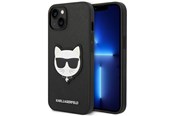 Telefon - Pokrowiec i etui - Karl Lagerfeld Saffiano Choupette Head Patch Case for iPhone 14 Plus - Black - 3666339076962