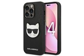 Telefon - Pokrowiec i etui - Karl Lagerfeld Saffiano Choupette Head Patch Case for iPhone 14 Pro - Black - 3666339076979
