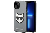 Telefon - Pokrowiec i etui - Karl Lagerfeld Saffiano Choupette Head Patch case for iPhone 14 Plus - silver - 3666339077006