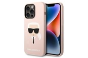 Telefon - Pokrowiec i etui - Karl Lagerfeld KLHMP14XSLKHLP iPhone 14 Pro Max 6.7 "hardcase light pink / light pink Silicone Karl`s Head Magsafe - 3666339078065