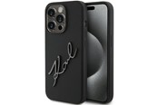 Telefon - Pokrowiec i etui - Karl Lagerfeld Silicone Karl Script case for iPhone 15 Pro - black - 3666339168179