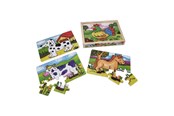 Puzzle - Playwood Four Wooden Jigsaw Puzzles in a Box - 12 Pieces Drewniany - RS195