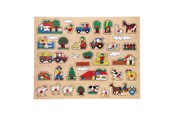 Puzzle - Playwood Wooden Knob Puzzle Farm Extra Large - 32 pcs. Drewniany - RS194A