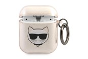 Telefon - Pokrowiec i etui - Karl Lagerfeld Glitter Choupette Case for AirPods 1 / 2 - Gold - 3666339009199