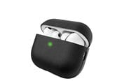 Telefon - Inne akcesoria - KeyBudz Artisan Series Leather Case for AirPods Pro 3 - Black - APP3_S3_BLK