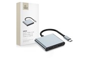 USB hub - Tech-Protect HB08 4-in-1 USB-C + USB2.0 + 2 x HDMI 4K 60HZ Adapter - Grey USB hub - 2 - USB 2.0 - Szary - 5906302368624