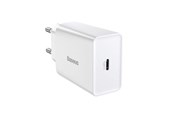 Telefon - Adapter i Ładowarka - Baseus Speed Mini Quick Charger USB-C PD 3A 20W - White - CCFS-SN02