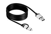 Kabel USB - Just Mobile JustMobile AluCable Duo USB cable 1.5m - DC-169