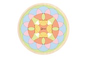 Puzzle - Classic World Wooden Mandala Puzzle Flower Drewniany - 20261