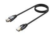 Kabel sieciowy - Unitek network cable - 1 m - black - Czarny - 1m - C18149AGY03-1M