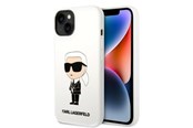 Telefon - Pokrowiec i etui - Karl Lagerfeld KLHCP14MSNIKBCH iPhone 14 Plus 6.7" hardcase white/white Silicone Ikonik - 3666339086619