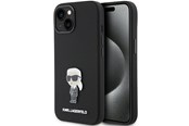 Telefon - Pokrowiec i etui - Karl Lagerfeld Silicone Ikonik Metal Pin case for iPhone 15 Plus / 14 Plus - black - 3666339166007