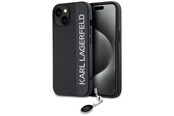 Telefon - Pokrowiec i etui - Karl Lagerfeld Saffiano Rhinestones & Charm case for iPhone 15 / 14 / 13 - black - 3666339257965