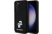 Telefon - Pokrowiec i etui - Karl Lagerfeld Silicone Karl&Choupette Metal Pin case for Samsung Galaxy S24+ - black - 3666339259150