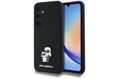 Telefon - Pokrowiec i etui - Karl Lagerfeld Silicone Karl&Choupette Metal Pin case for Samsung Galaxy A35 - black - 3666339259525