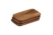 Akcesoria kuchenne - Zassenhaus Deski śniadaniowe 3 szt. drewno akacjowe 22x15cm - Z055009