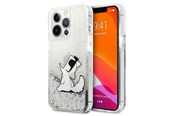Telefon - Pokrowiec i etui - Karl Lagerfeld Liquid Glitter Choupette Fun case for iPhone 13 Pro Max 6.7" - silver - 3666339029005