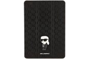 Tablet - pokrowce i etui - Karl Lagerfeld Saffiano Monogram Ikonik Case for iPad 10.2" 2019 (7th gen.) Folio Magnet Allover Cover - Black - 3666339119119