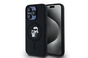 Telefon - Pokrowiec i etui - Karl Lagerfeld Silicone Karl&Choupette MagSafe case for iPhone 15 Pro - black - 3666339254063