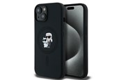 Telefon - Pokrowiec i etui - Karl Lagerfeld Silicone Karl&Choupette MagSafe case for iPhone 15 Plus / 14 Plus - black - 3666339254056
