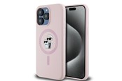 Telefon - Pokrowiec i etui - Karl Lagerfeld Silicone Karl&Choupette Ring MagSafe Case for iPhone 15 Pro Max - Pink - 3666339254490