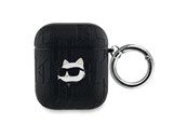 Telefon - Inne akcesoria - Karl Lagerfeld Monogram Choupette Head case for AirPods 1 / 2 - black - 3666339283599
