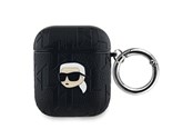 Telefon - Inne akcesoria - Karl Lagerfeld Monogram Karl Head case for AirPods 1 / 2 - black - 3666339283636