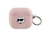 Telefon - Inne akcesoria - Karl Lagerfeld Monogram Choupette Head case for AirPods 3 - pink - 3666339283735