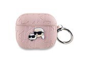 Telefon - Inne akcesoria - Karl Lagerfeld Monogram Karl & Choupette Head Case for AirPods 3 - Pink - 3666339283698