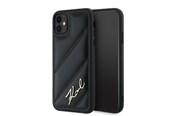 Telefon - Pokrowiec i etui - Karl Lagerfeld Diagonal Quilted Script case for iPhone 11 / Xr - black - 3666339252120