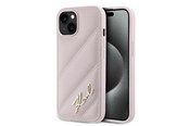 Telefon - Pokrowiec i etui - Karl Lagerfeld Diagonal Quilted Script case for iPhone 15 / 14 / 13 - pink - 3666339252502