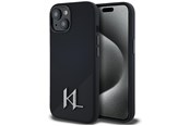Telefon - Pokrowiec i etui - Karl Lagerfeld Silicone Shadow Metal Initial MagSafe Case for iPhone 15 Black - 3666339252922