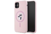 Telefon - Pokrowiec i etui - Karl Lagerfeld Silicone Karl&Choupette MagSafe iPhone 11 Case - Pink - 3666339254360