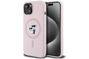 Telefon - Pokrowiec i etui - Karl Lagerfeld Silicone Karl&Choupette MagSafe iPhone 15 Case - Pink - 3666339254469